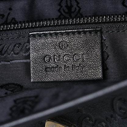 Gucci Guccissima Small Flap Messenger Bag Black 6 of 10