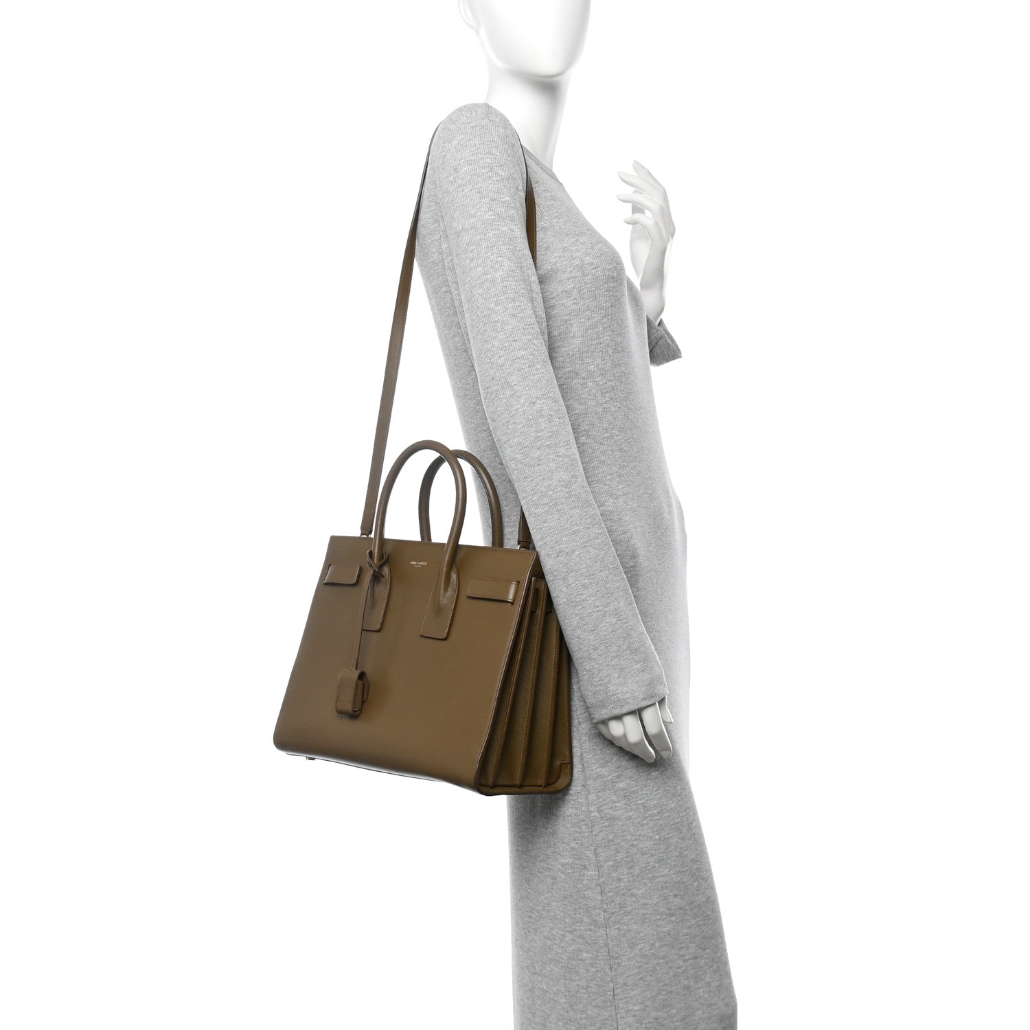 Saint Laurent Calfskin Small Sac De Jour Taupe 2 of 11