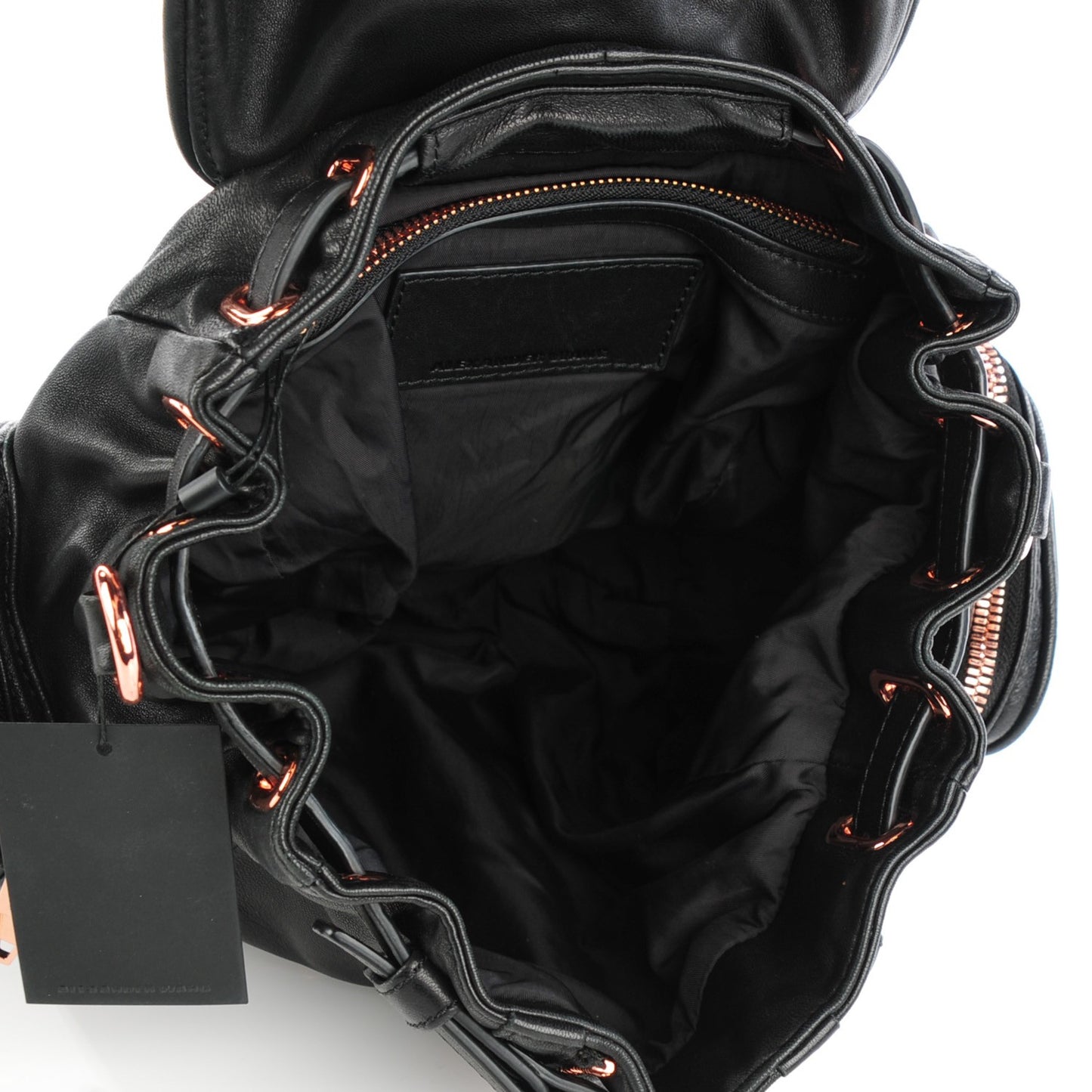Lambskin Marti Backpack Washed Black Rose Gold Hardware