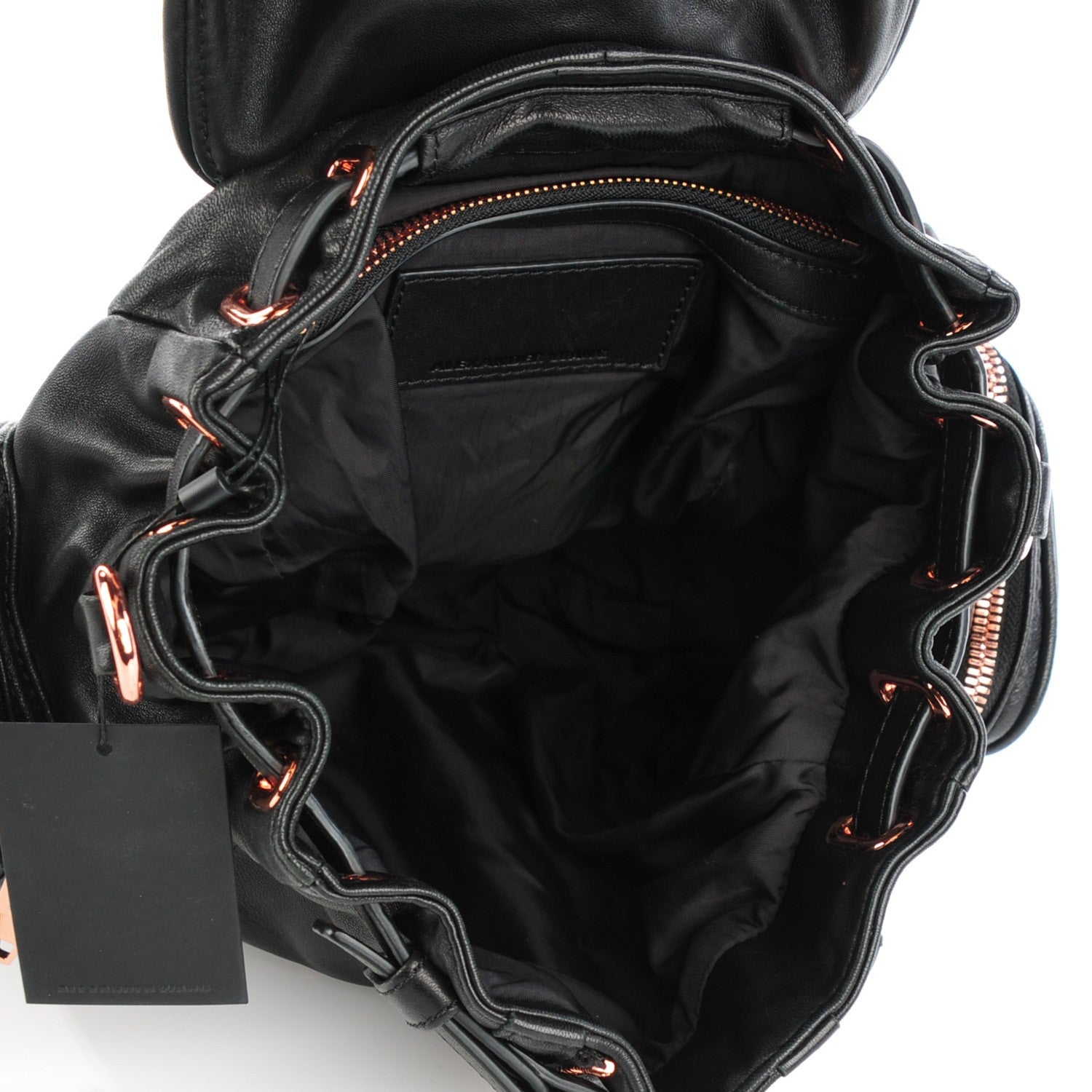 Alexander Wang Lambskin Marti Backpack Washed Black Rose Gold Hardware 5 of 8