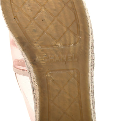 Chanel Mesh Grosgrain CC Espadrilles 39 Pink 8 of 8