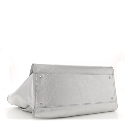 Chanel Metallic Calfskin Medium Deauville Tote Silver 6 of 27