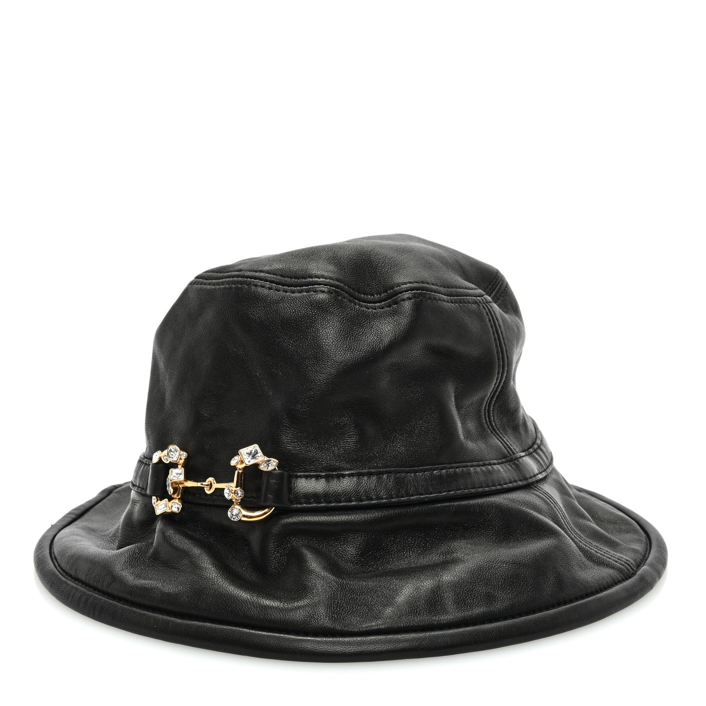 Crystal Horsebit Bob Mulina Bucket Hat S Black
