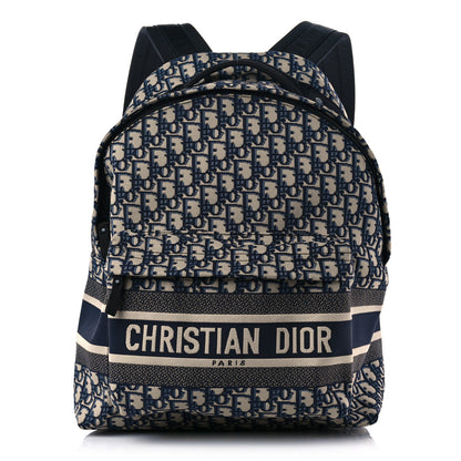 Christian Dior Oblique Diortravel Backpack Blue 1 of 13