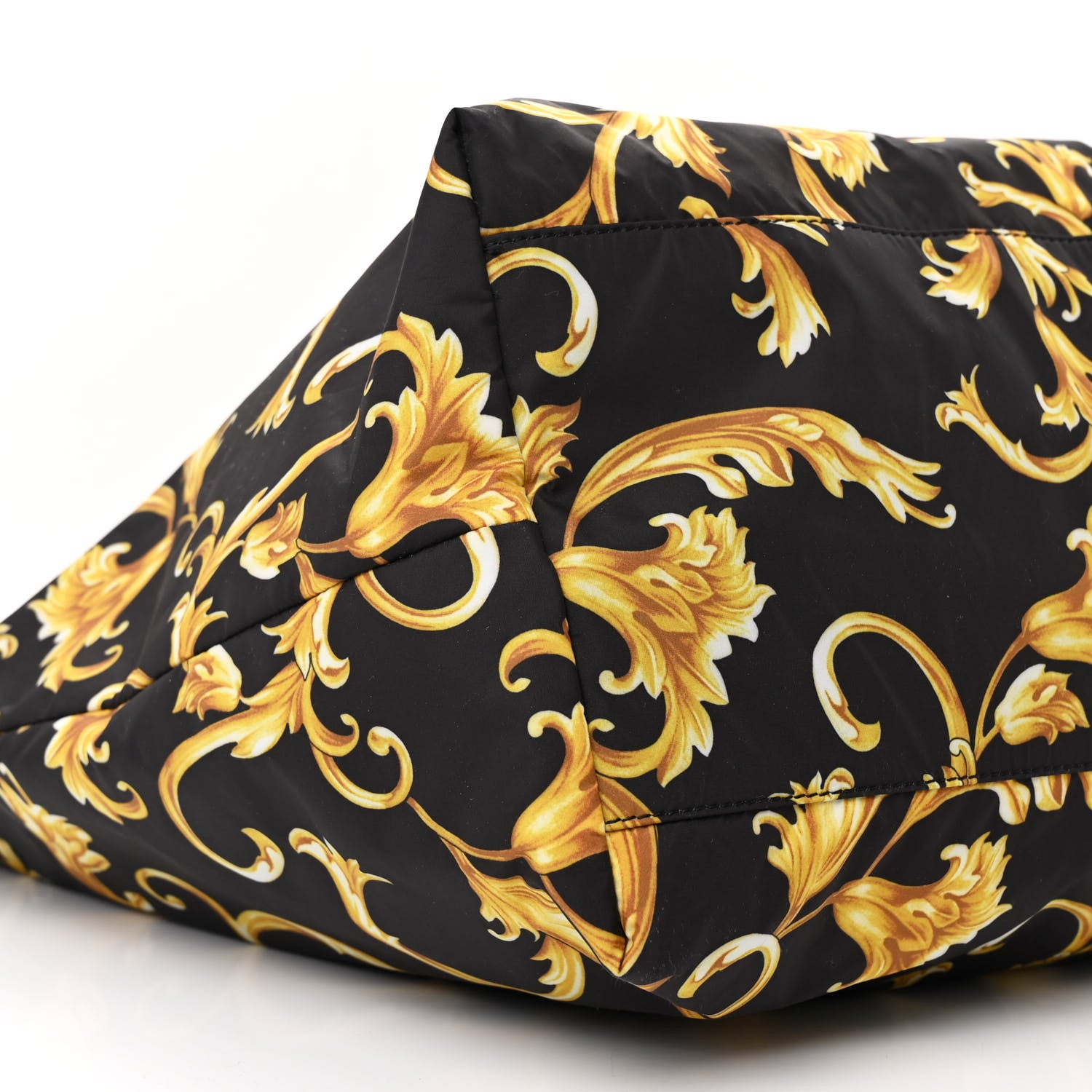 Versace Nylon Baroque Print Tote Black 11 of 12