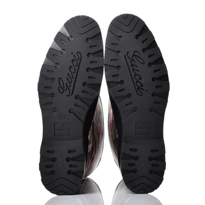 Gucci GG Supreme Monogram Blooms Flat Rubber Boots 38 Beige Multicolor 4 of 6