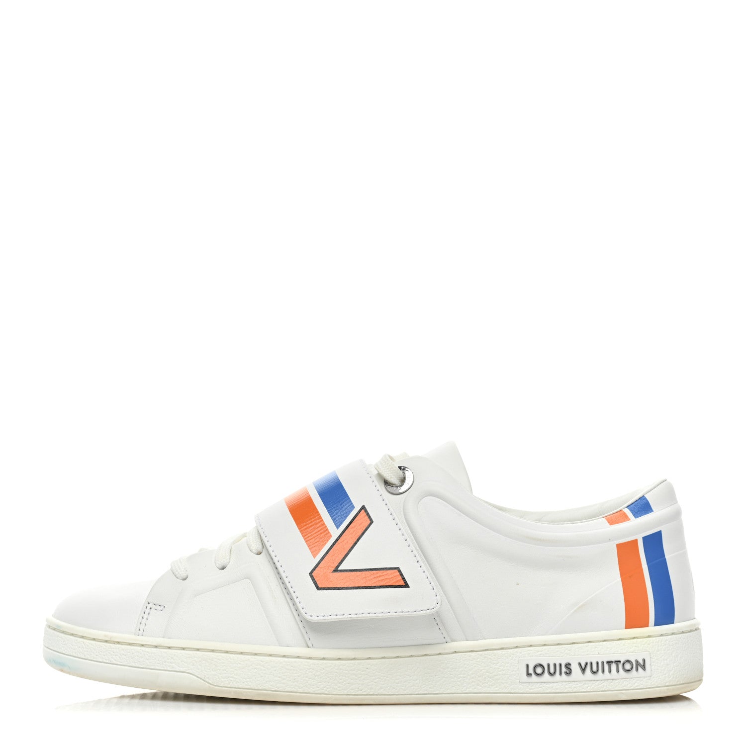 Louis Vuitton Calfskin Womens Frontrow Sneakers 37.5 White 1 of 12
