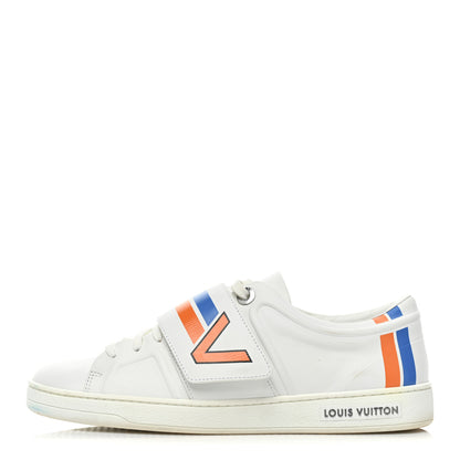 Louis Vuitton Calfskin Womens Frontrow Sneakers 37.5 White 1 of 12