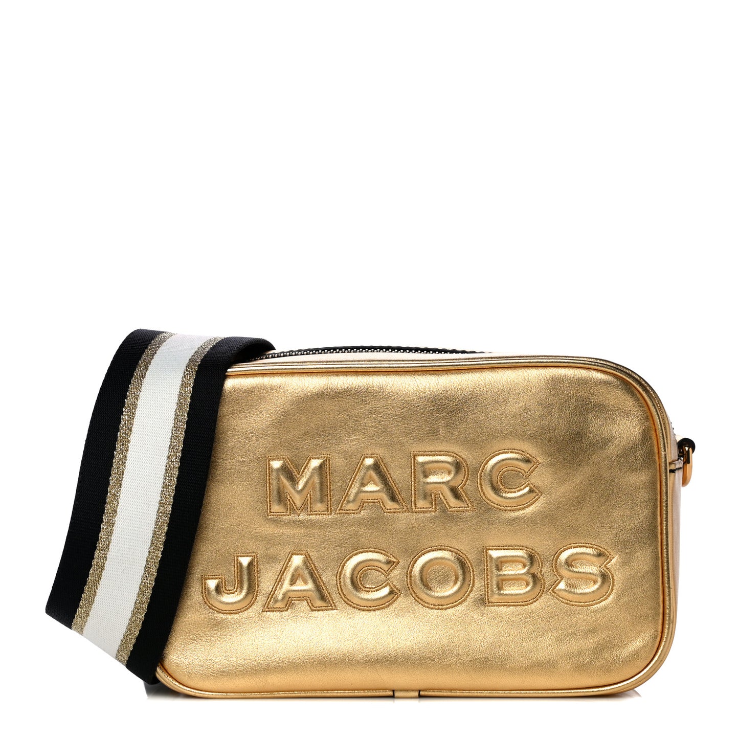 Metallic Calfskin The Flash Crossbody Gold
