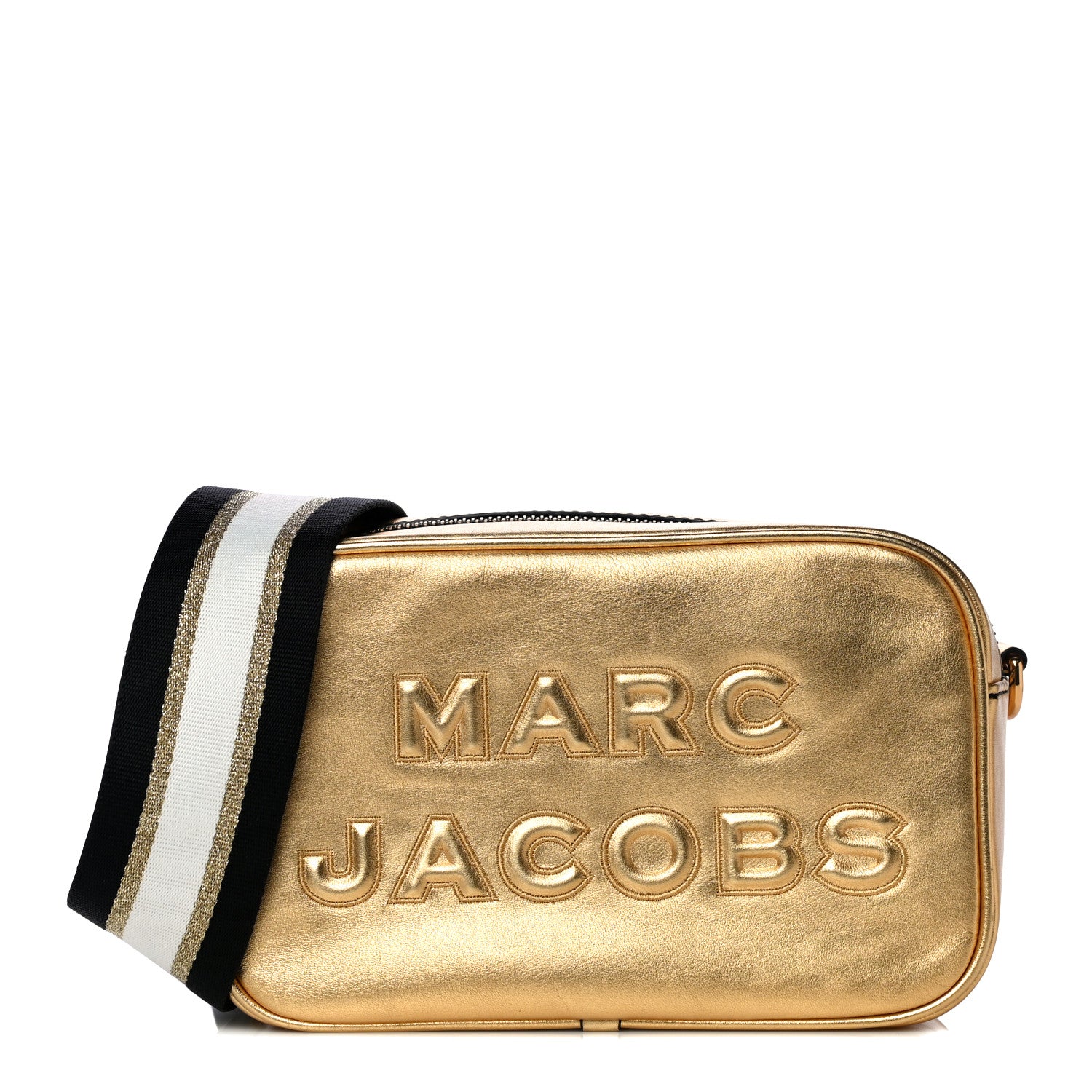 Marc Jacobs Metallic Calfskin The Flash Crossbody Gold 1 of 15