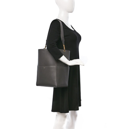 Celine Soft Grained Calfskin Sangle Bucket Bag Grey 2 of 9