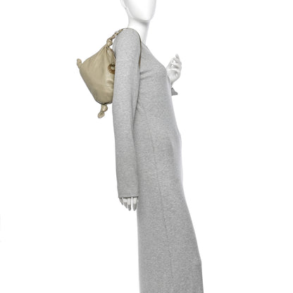 Fendi Calfskin Mini Hobo Bag Beige 2 of 12