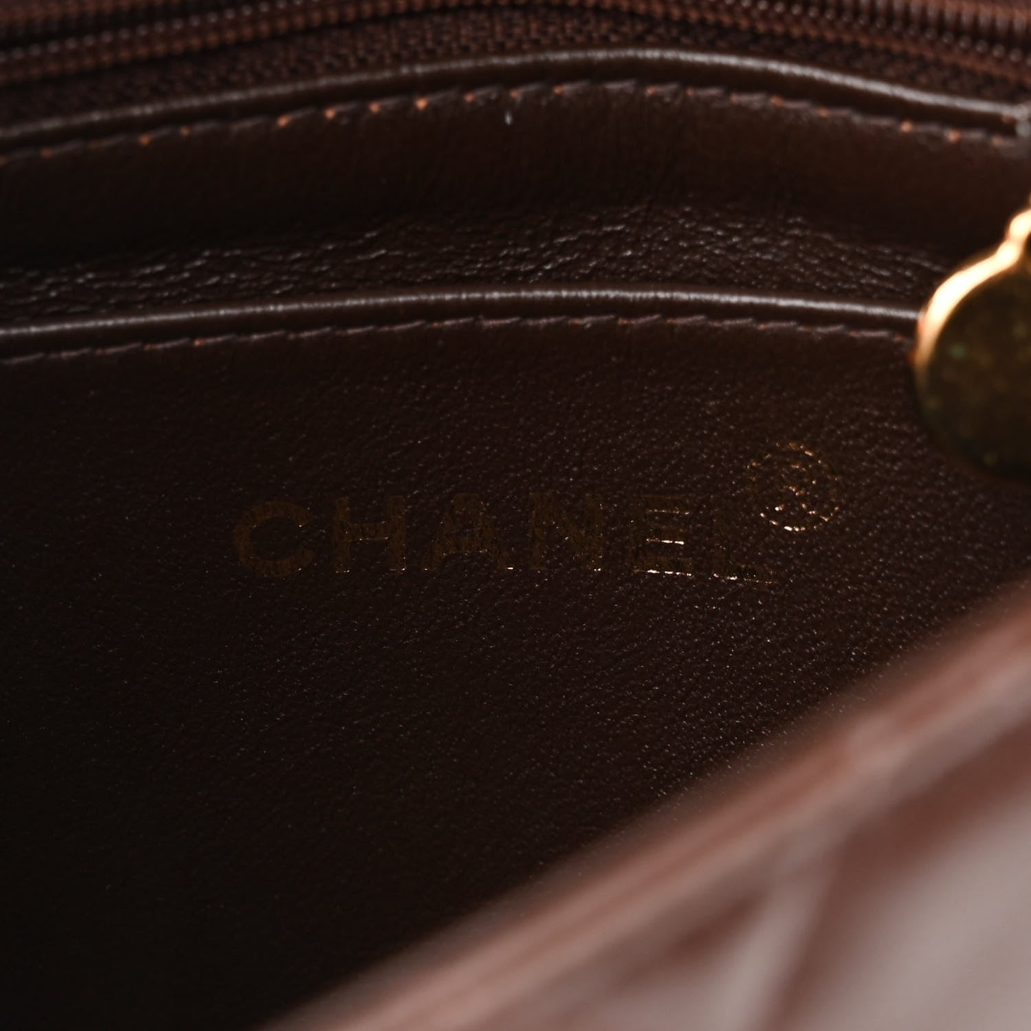 Chanel Lambskin Quilted Mini Square Flap Bag Dark Brown 6 of 11