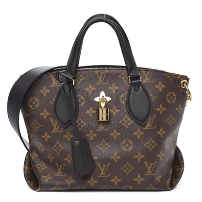 Louis Vuitton Monogram Flower Zipped Tote PM Black 1 of 9