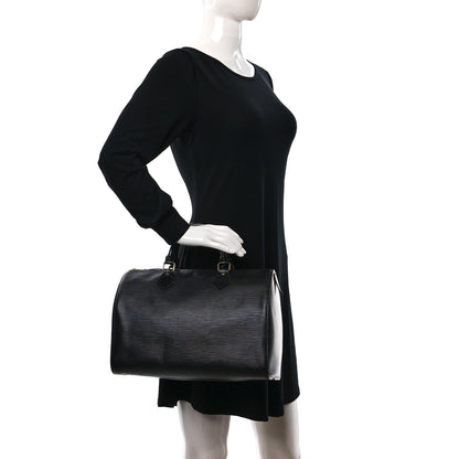 Louis Vuitton Epi Speedy 30 Black 2 of 9