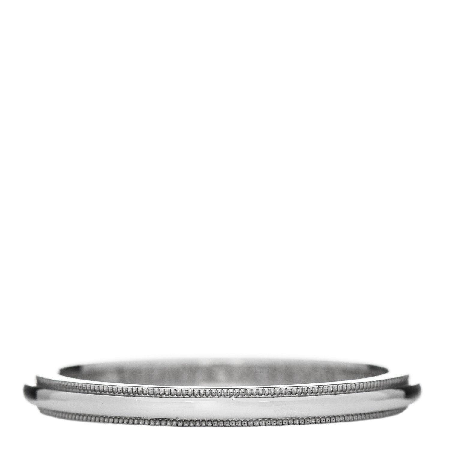 Tiffany Platinum 2mm Milgrain Wedding Band Ring 54 6.75 1 of 4
