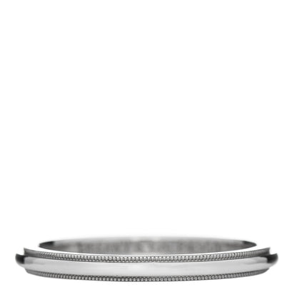 Tiffany Platinum 2mm Milgrain Wedding Band Ring 54 6.75 1 of 4