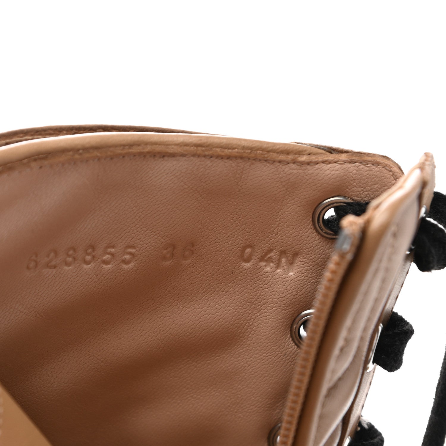 Gucci Nappa Frances GG Matelasse Platform Combat Boots 36 Natural Tan 8 of 9