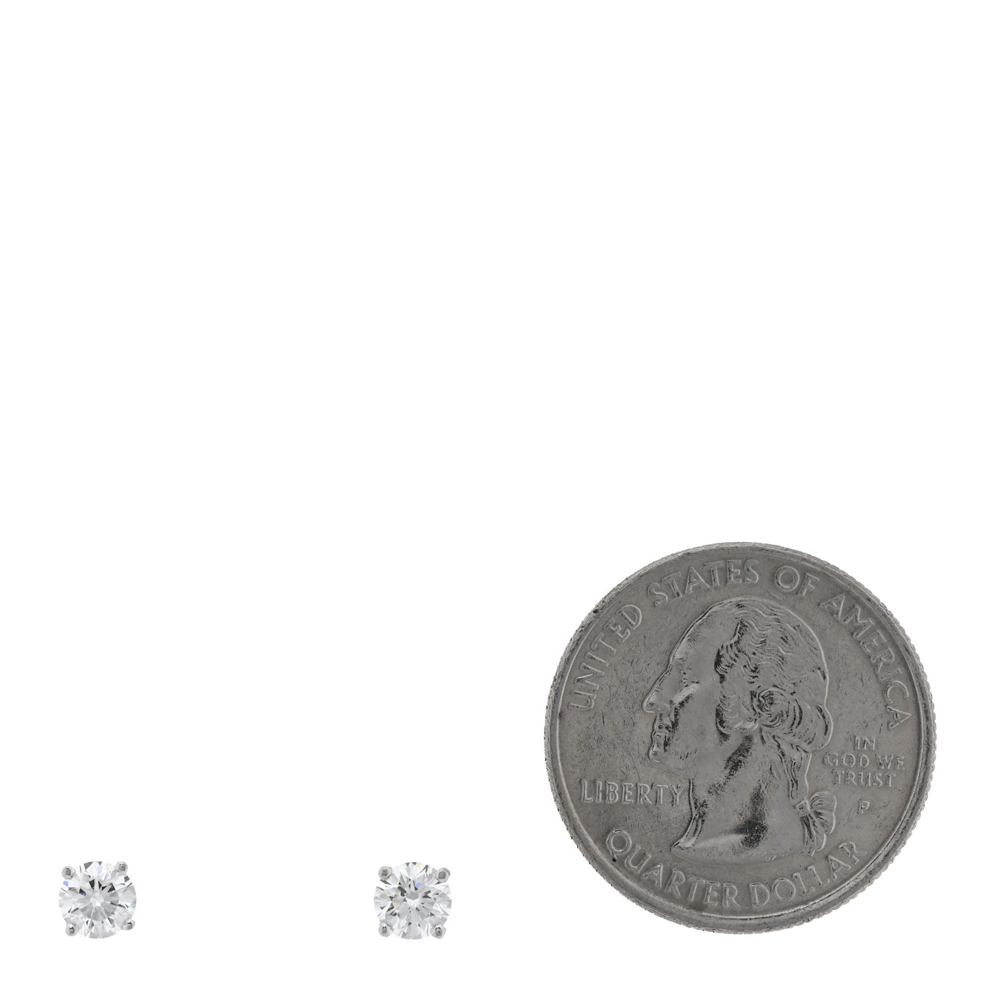 Platinum Diamond .80ctw Solitaire Earrings