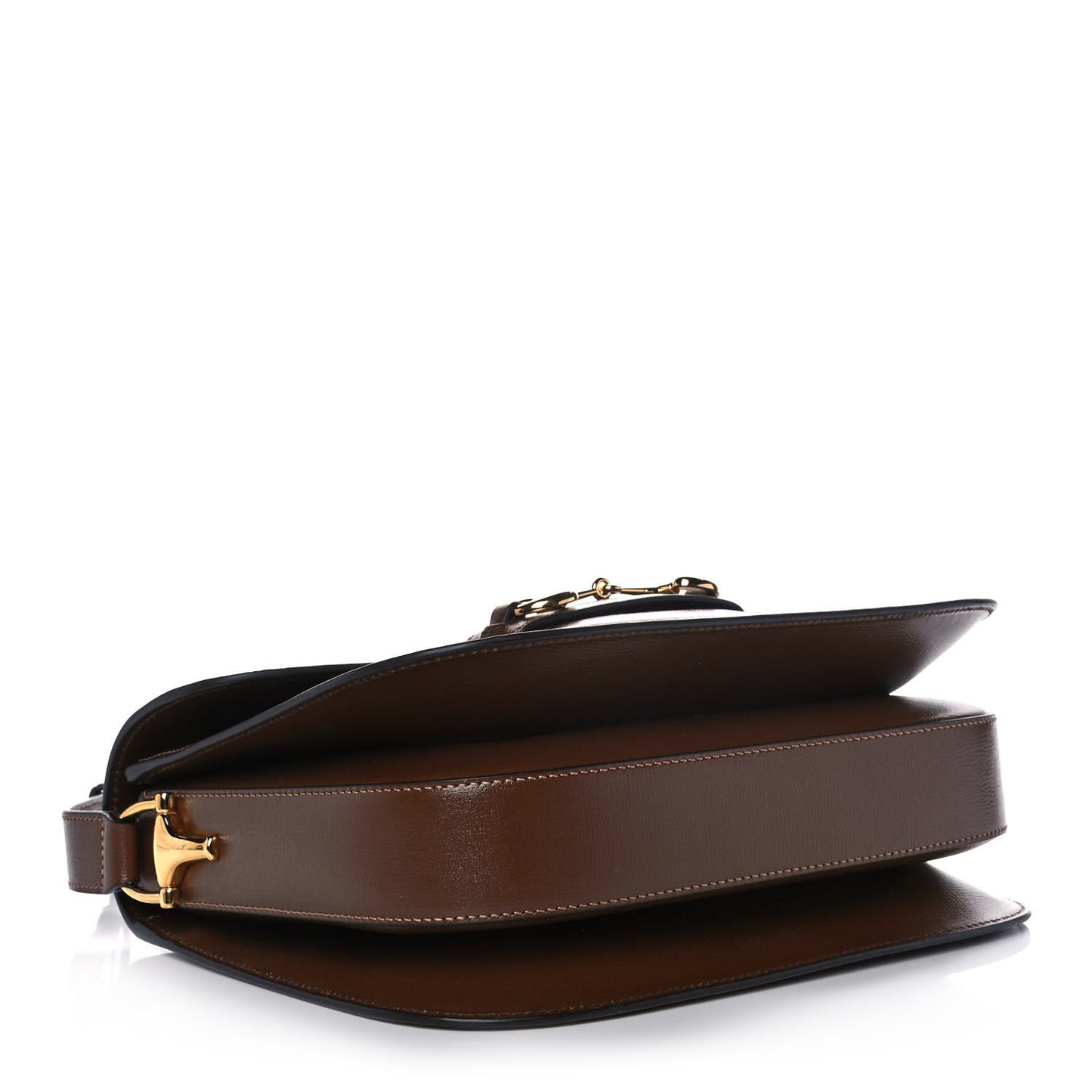Azalea Calfskin Horsebit 1955 Shoulder Bag Brown Sugar