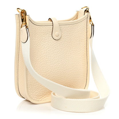 Hermes Taurillon Clemence Amazone Evelyne TPM Nata Craie 3 of 9