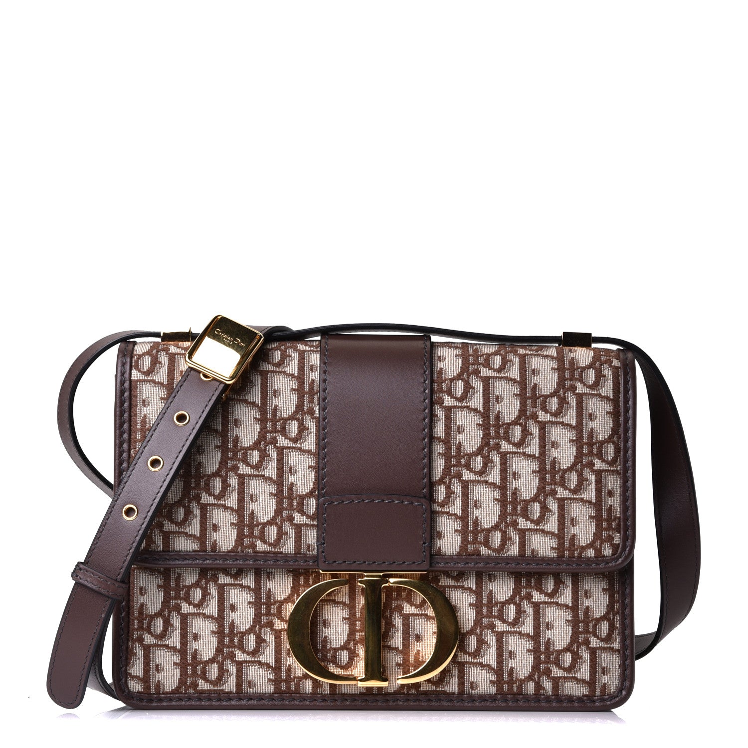 Christian Dior Oblique 30 Montaigne Flap Bag Brown 1 of 13