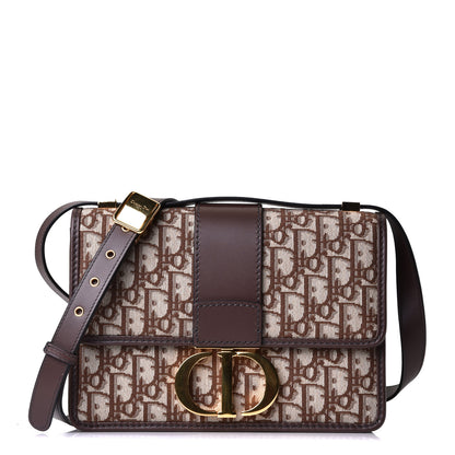 Christian Dior Oblique 30 Montaigne Flap Bag Brown 1 of 13