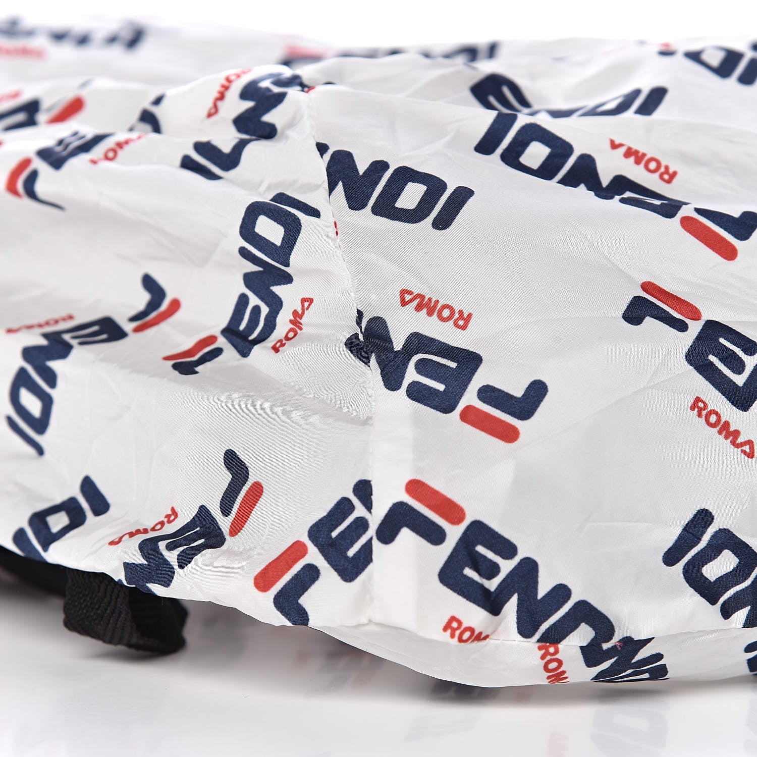 Fendi X FILA Calfskin Mania Backpack Help Bag Charm White Blueberry Multicolor 13 of 15