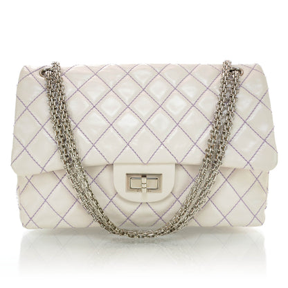 Chanel Calfskin Lilac Surpique 2.55 Reissue 226 Flap Ivory 1 of 8