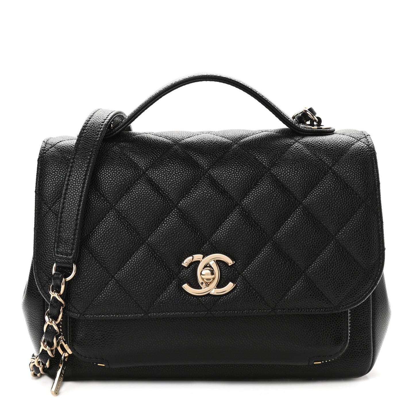 Caviar Quilted Medium Business Affinity Flap Black