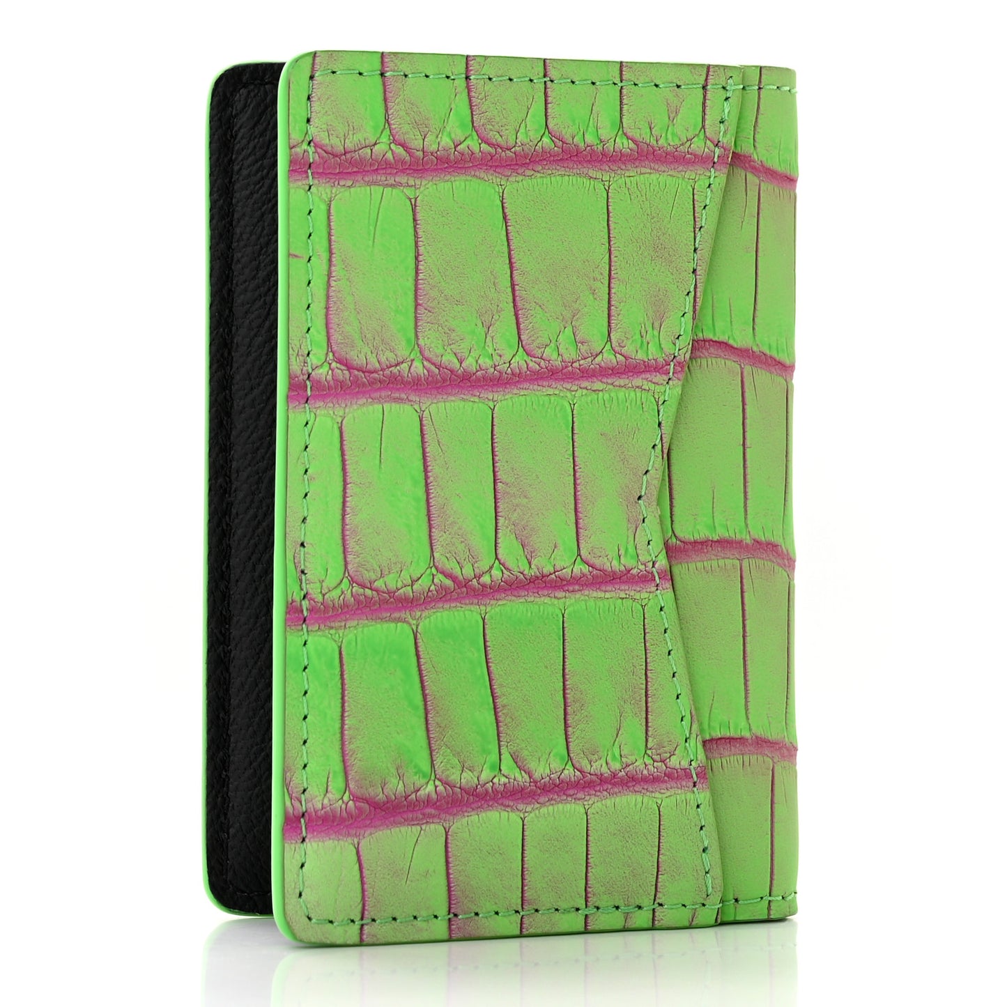 Crocodile Pocket Organizer Neon Green