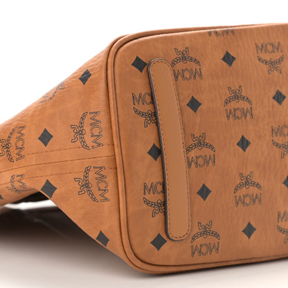 MCM Visetos Medium Liz Reversible Shopper Tote Cognac 9 of 10