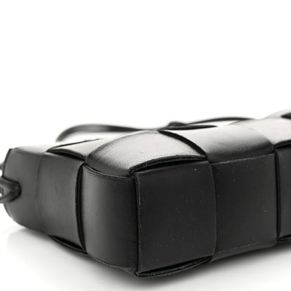 Bottega Veneta Calfskin Maxi Intrecciato Cassette Pouch On Strap Black 9 of 10