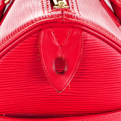 Louis Vuitton Epi Speedy 25 Castillan Red 9 of 11