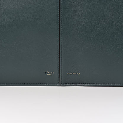 Celine Calfskin Medium Tri-Fold Bag Bottle Green 8 of 13