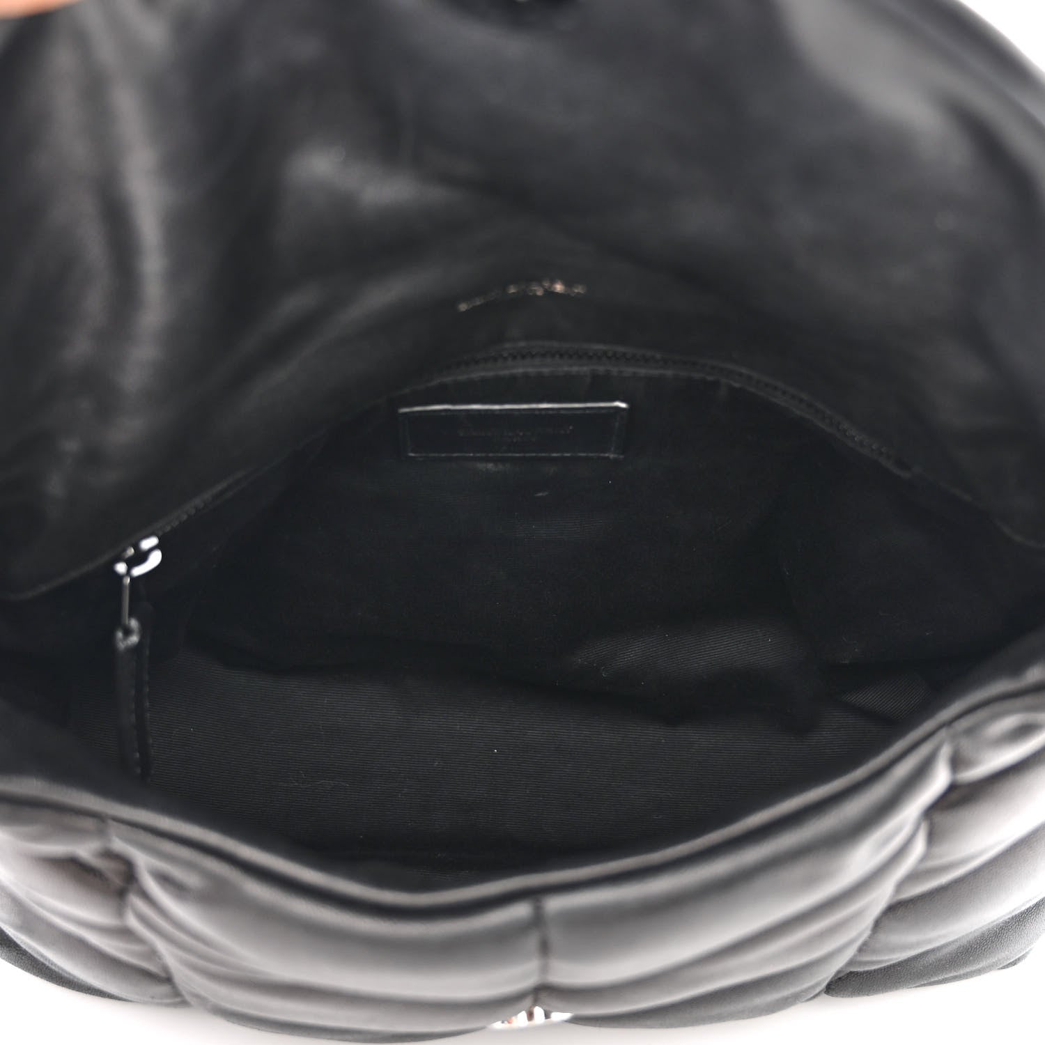 Saint Laurent Lambskin Quilted Monogram Monochrome Small Loulou Puffer Chain Satchel Black 5 of 10