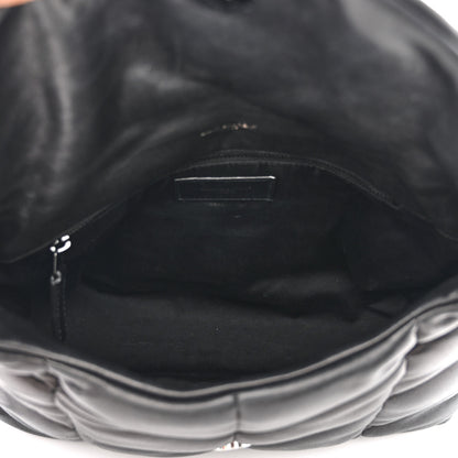 Saint Laurent Lambskin Quilted Monogram Monochrome Small Loulou Puffer Chain Satchel Black 5 of 10