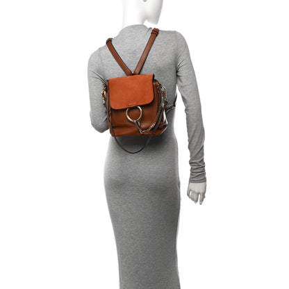 Chloe Suede Calfskin Small Faye Backpack Tan 2 of 11