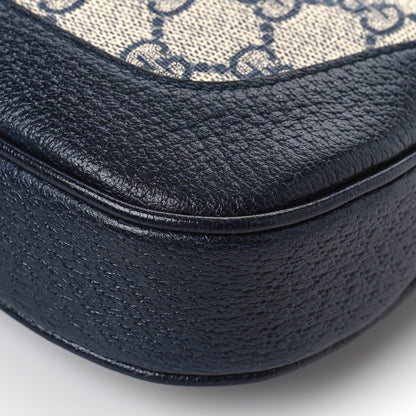 Gucci GG Supreme Monogram Textured Dollar Calfskin Web Small Jackie 1961 Hobo Beige Blue 9 of 9