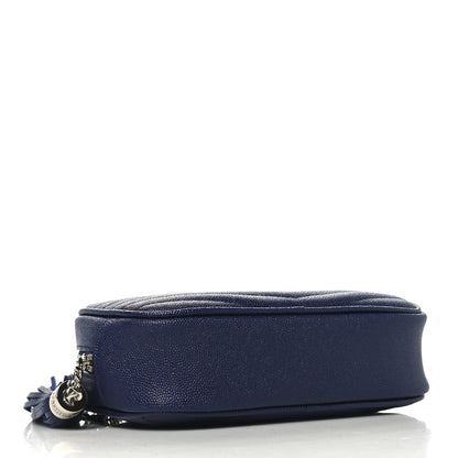 Saint Laurent Grain De Poudre Matelasse Monogram Mini Lou Camera Bag Azure Blue 4 of 10