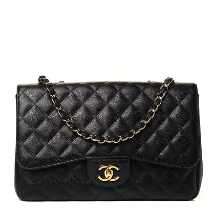Chanel Caviar Quilted Jumbo Single Flap Black 1 of 4