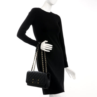 Chanel Caviar Quilted Medium CC Filigree Flap Black 3 of 8