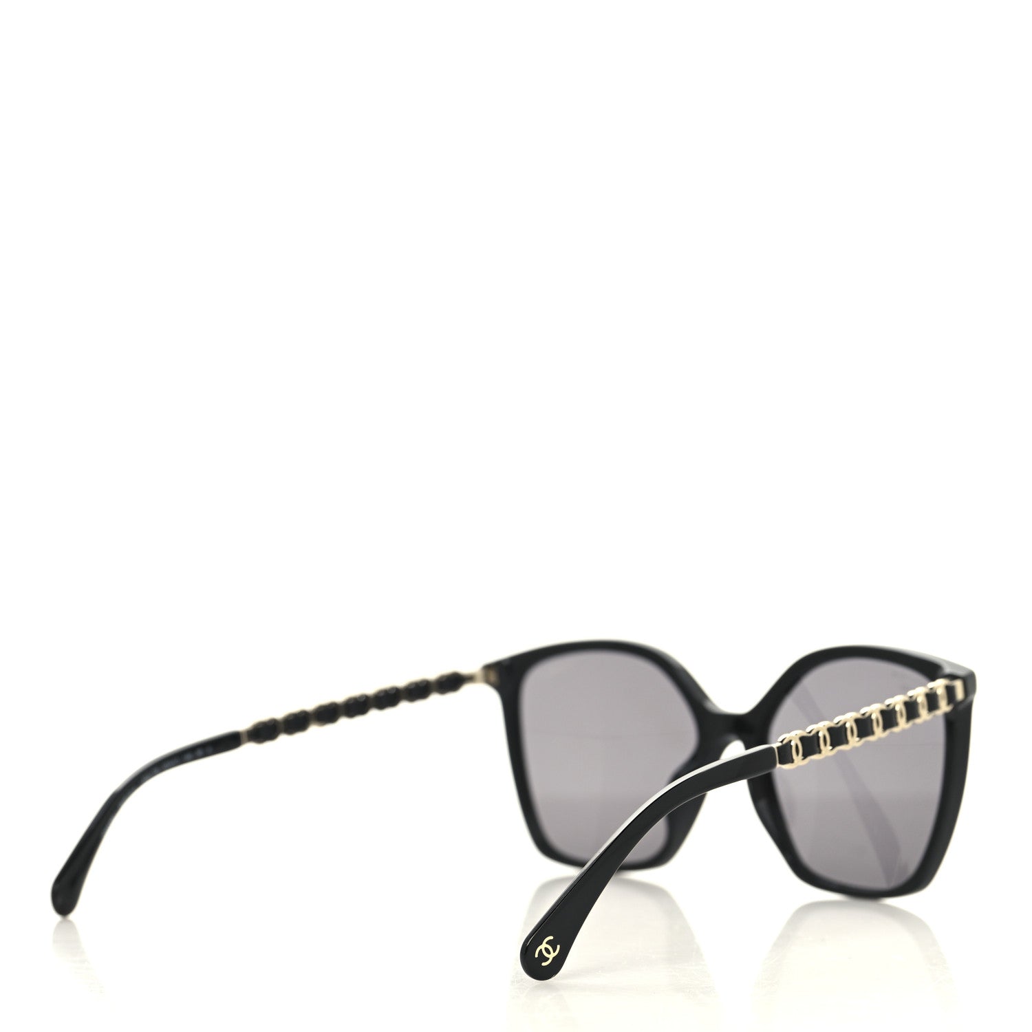 Chanel Acetate Calfskin Square Sunglasses 5546-Q-A Black 4 of 6