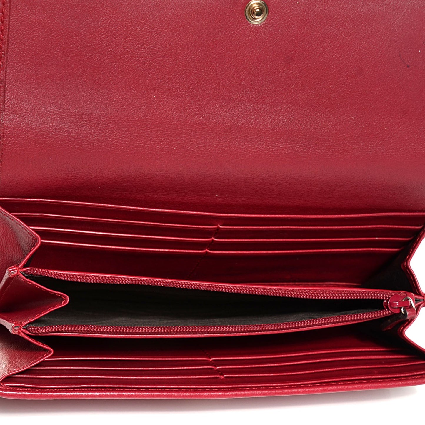 Guccissima Lovely Heart Continental Wallet Red