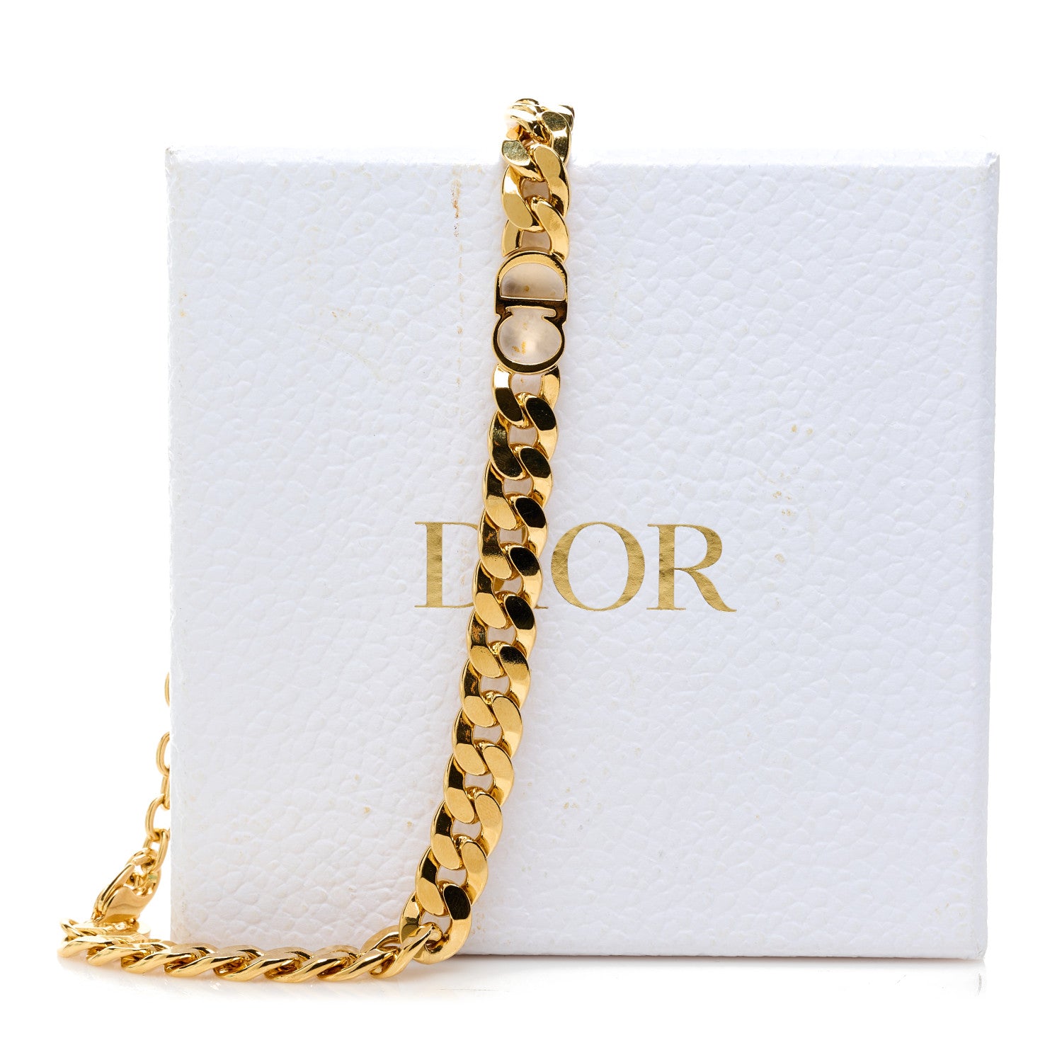 Christian Dior Metal Danseuse Etoile Chain Choker Necklace Gold 5 of 5