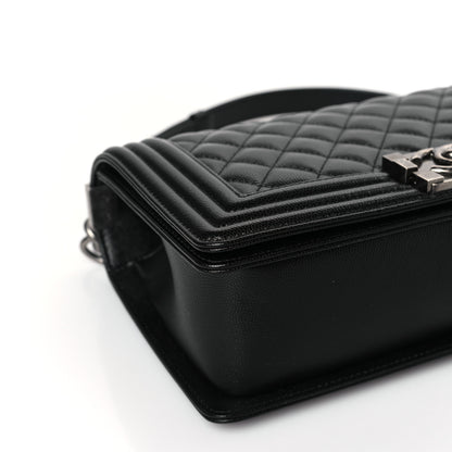 Chanel Caviar Quilted Medium Boy Flap Black 8 of 9