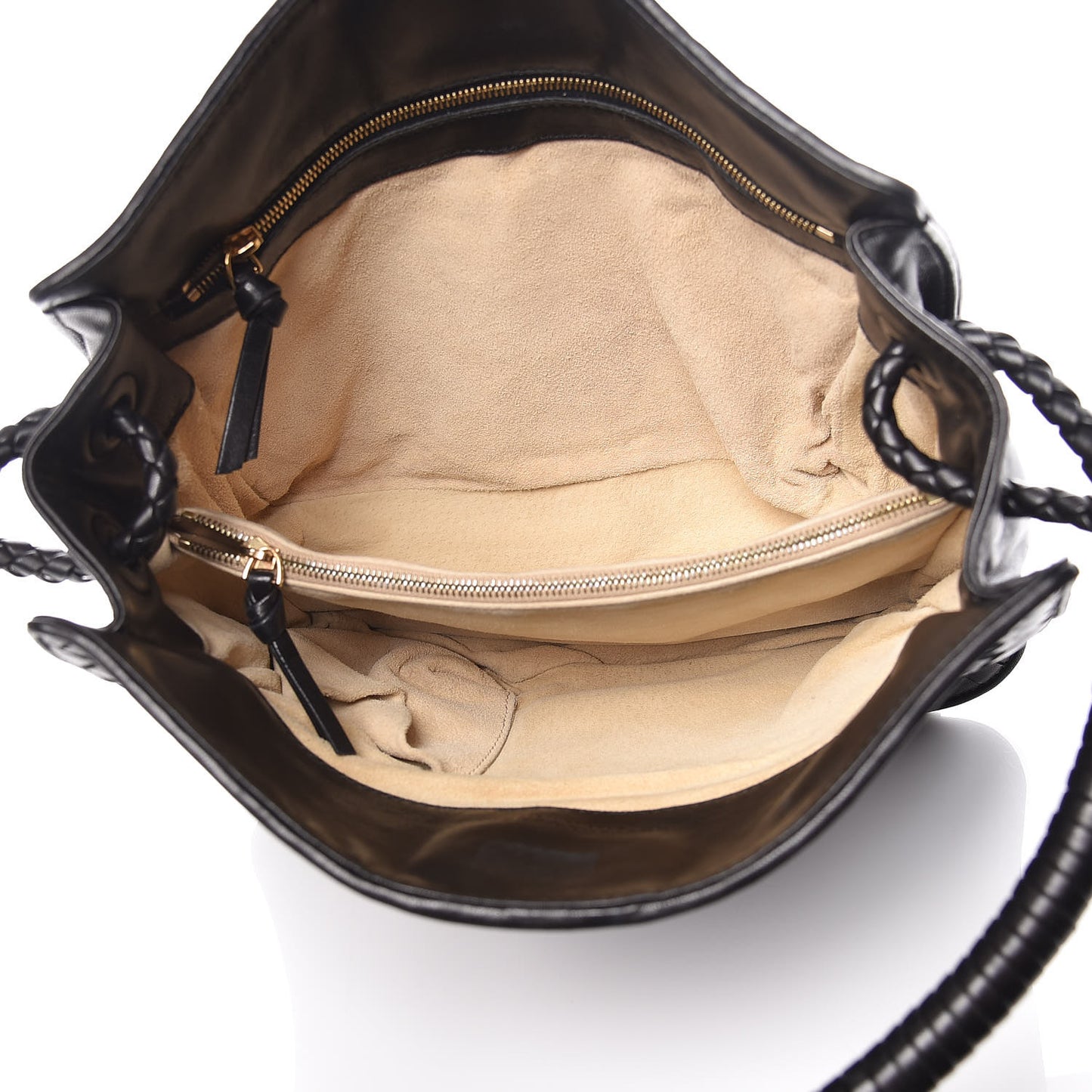 Nappa Intrecciato Shoulder Bag Black