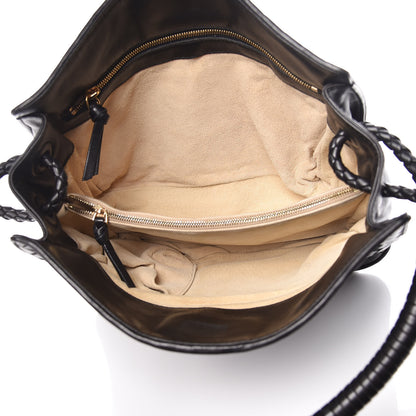Bottega Veneta Nappa Intrecciato Shoulder Bag Black 5 of 12