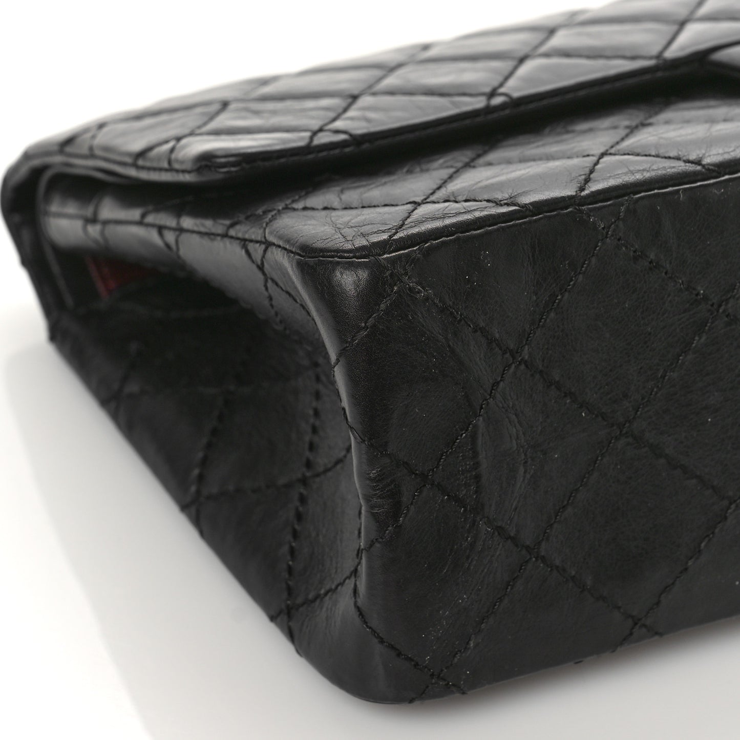 Aged Calfskin Quilted 2.55 Reissue 226 Flap Black