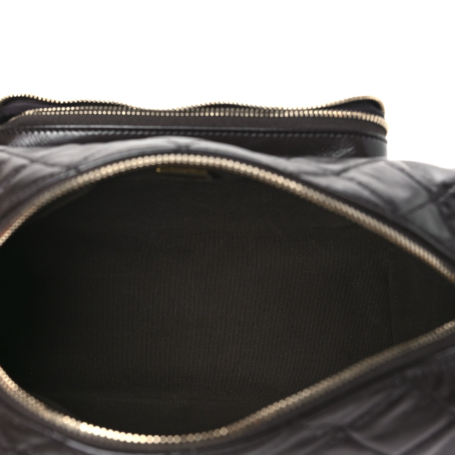 Chanel Shiny Crumpled Lambskin Quilted Medium Preppy Pocket Camera Case Dark Brown 5 of 11